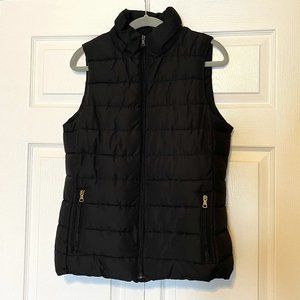 Banana Republic Lined Puffer Vest with Removable Faux Fur Hood